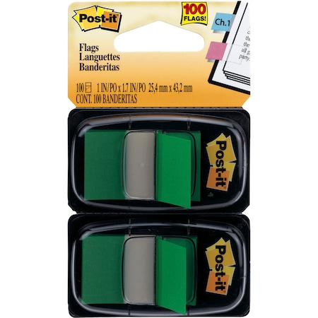 Post-It FLAGS, POST-IT, 1, 100CT, GN PK MMM680GN2